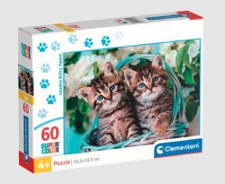 CLEMENTONI CASSE-TÊTE 60 PIÈCES - ADORABLES CHATONS JUMEAUX #26599